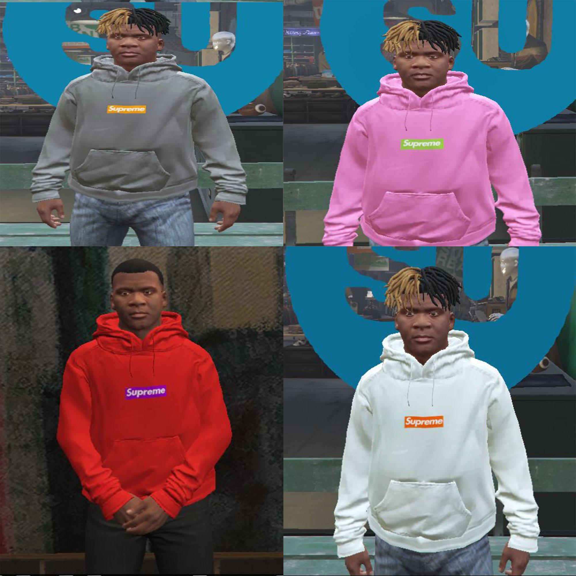 Supreme FW17 box logo hoodie pack GTA5 Mods